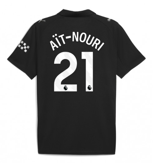 Moške Nogometnih dresov Manchester City Rayan Ait-Nouri #21 Gostujoči 2025-26 Kratki rokavi Moške Nogometnih dresov Manchester City Rayan Ait-Nouri #21 Gostujoči 2025-26 Kratki rokavi